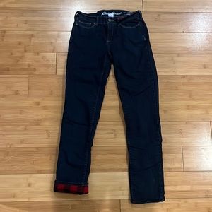 Eddie Bauer flannel lined jeans